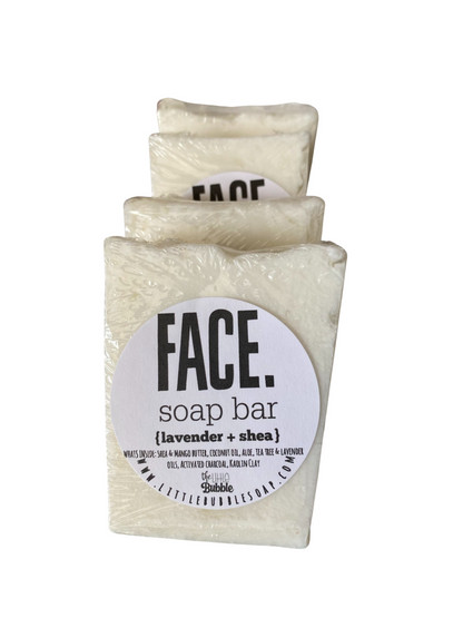 The Little Bubble- FACE Lavender & Shea Facial Soap Bar CLEARANCE