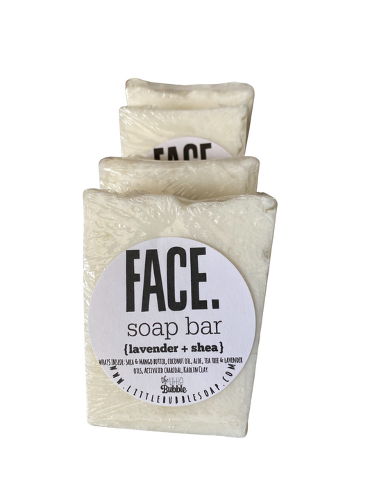 The Little Bubble- FACE Lavender & Shea Facial Soap Bar CLEARANCE
