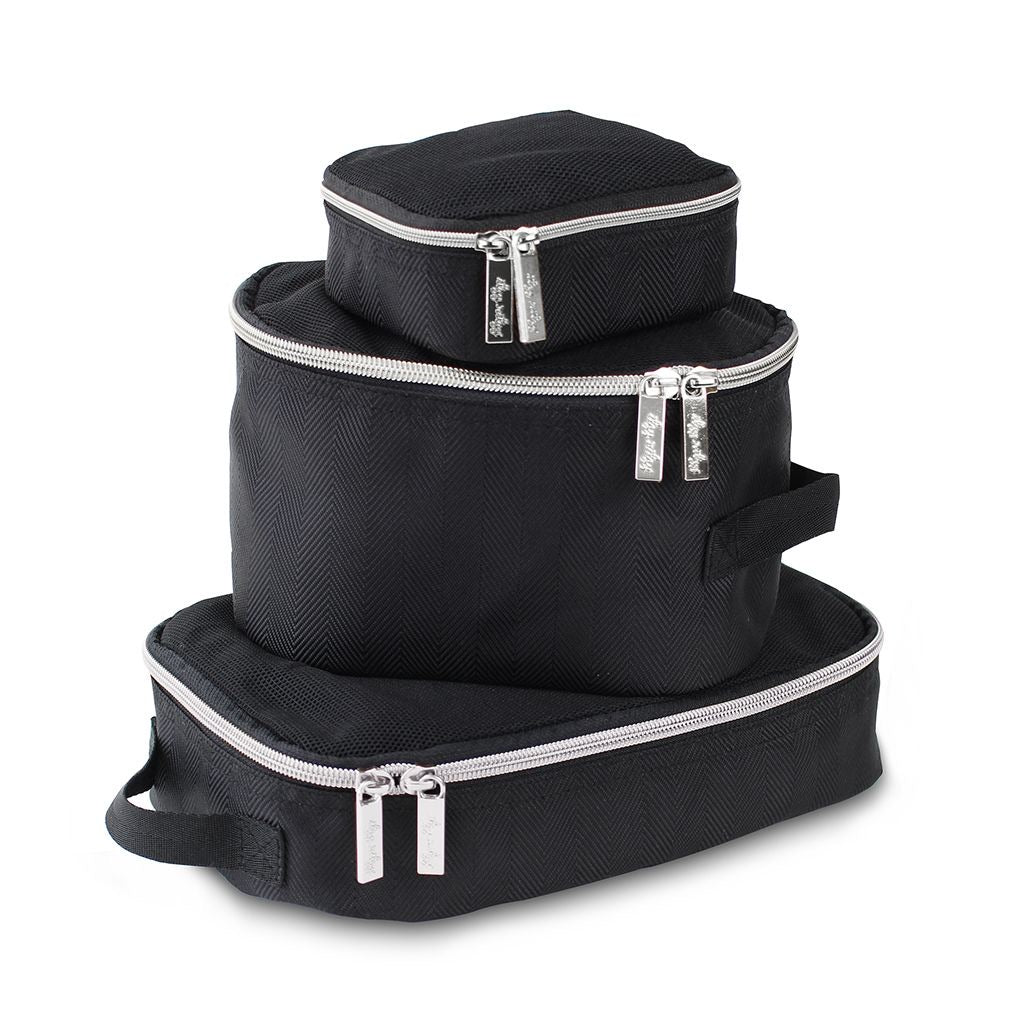 Pack Like A Boss Packing Cubes (Black & Silver) CLEARANCE