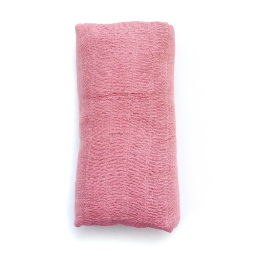 Solid Blush Muslin Swaddle CLEARANCE