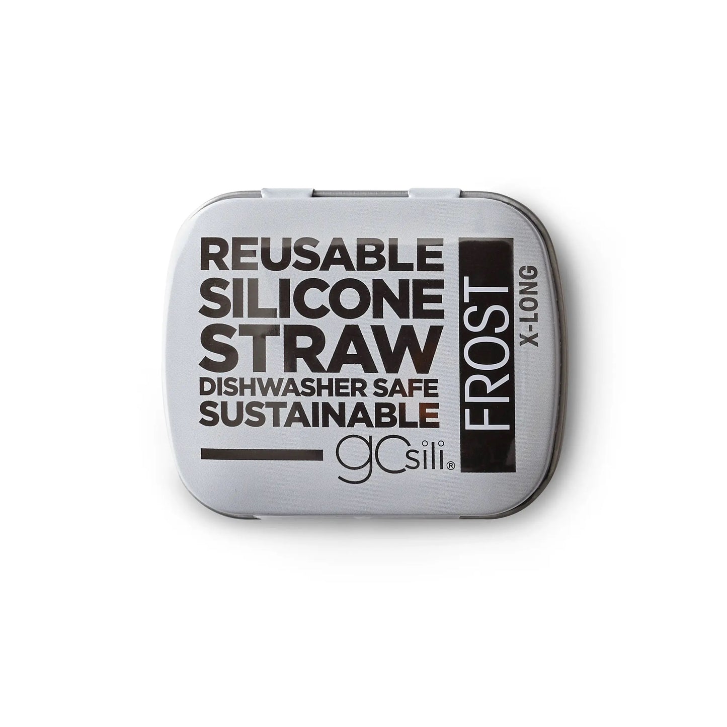 Reusable Silicone Straw Tin- Extra Long CLEARANCE