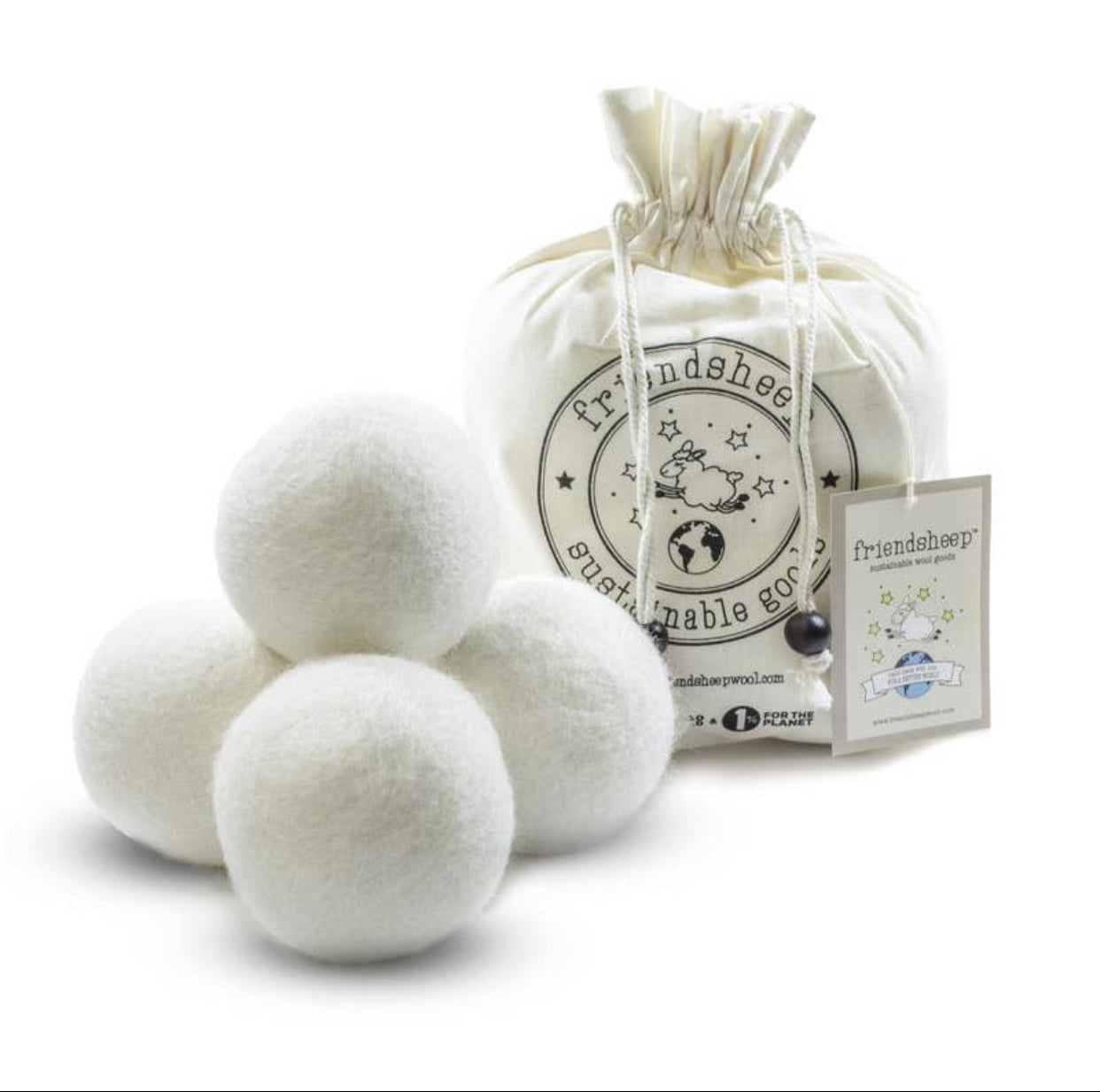 Zero White Eco Dryer Balls- pack of 4 CLEARANCE