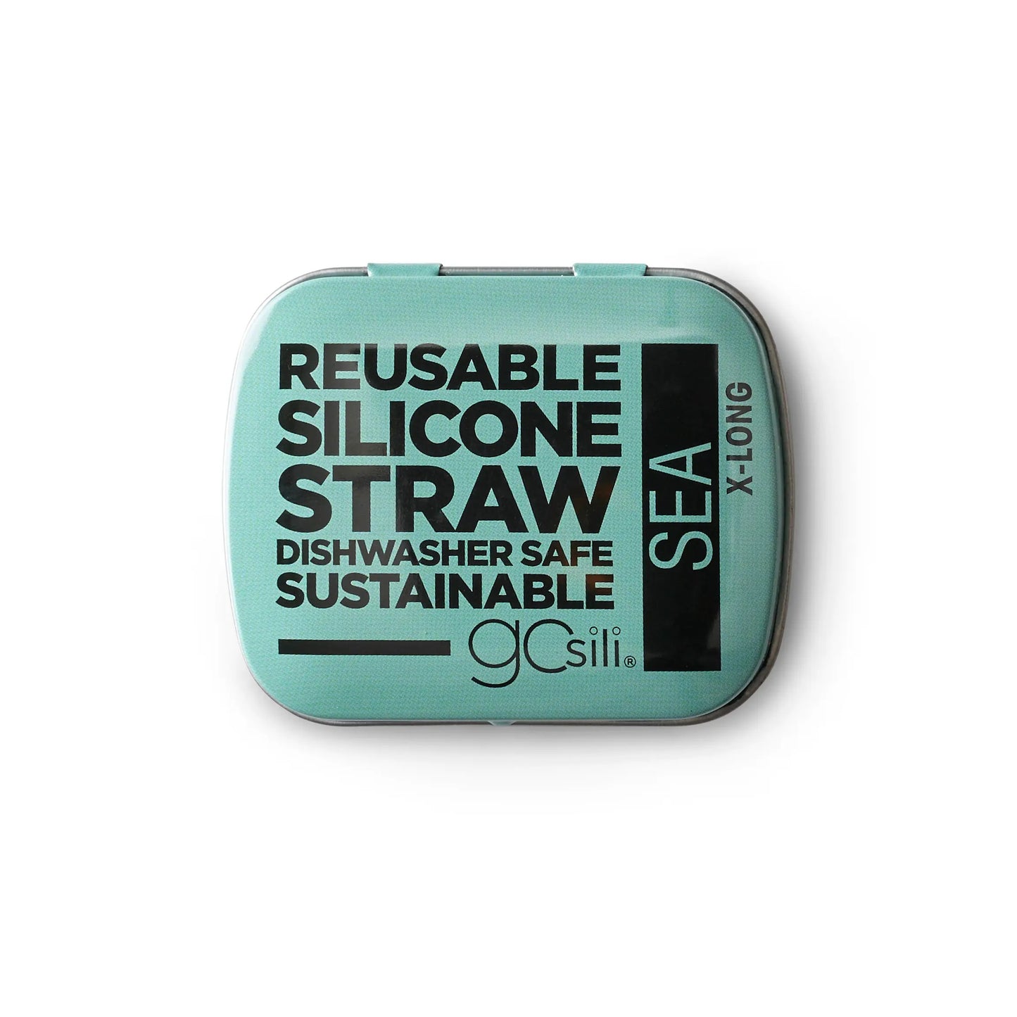 Reusable Silicone Straw Tin- Extra Long CLEARANCE